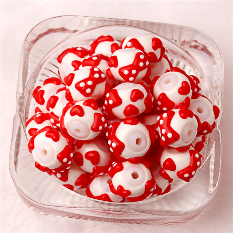 No.2 Hand-painted beads/bead pens/DIY mobile phone chain/car hanging/bag hanging/