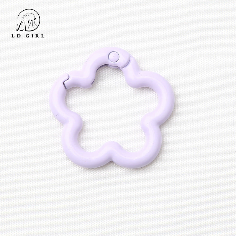 A large flower spring chain, DIY keychain