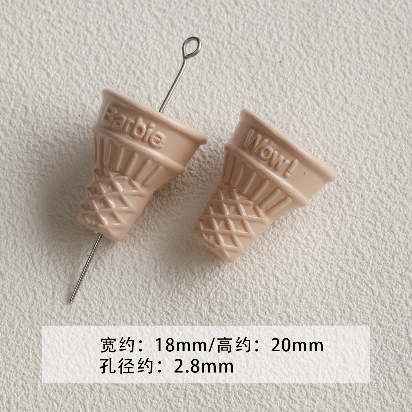 Red coffee color/acrylic paint beads/DIY accessories materials