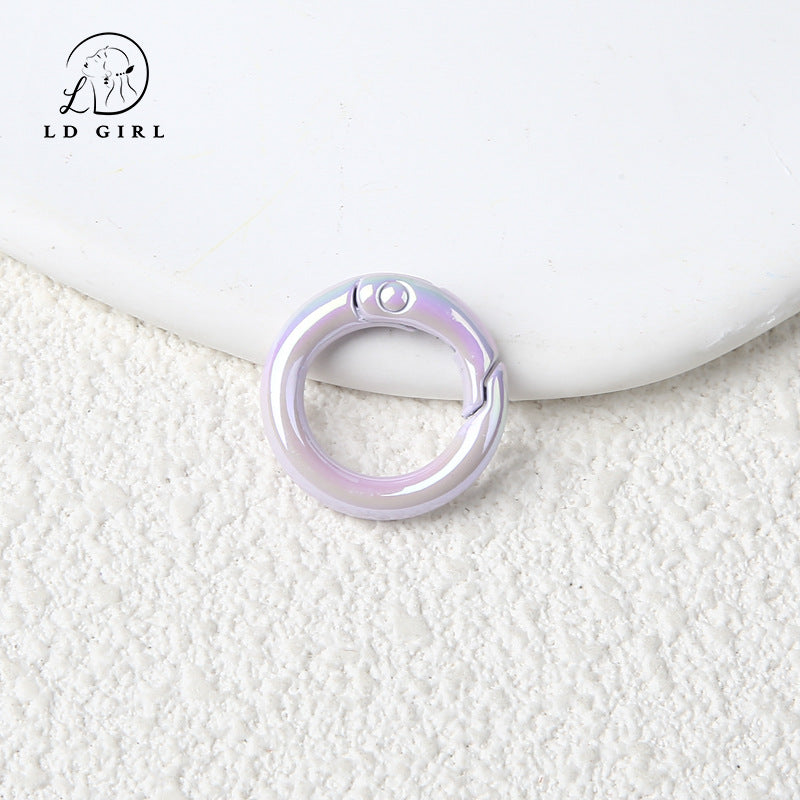 A20mm Colorful Round Spring Buckle, DIY Jewelry Accessories, Spring Ring, Connecting Ring, Keychain, Hanging Buckle