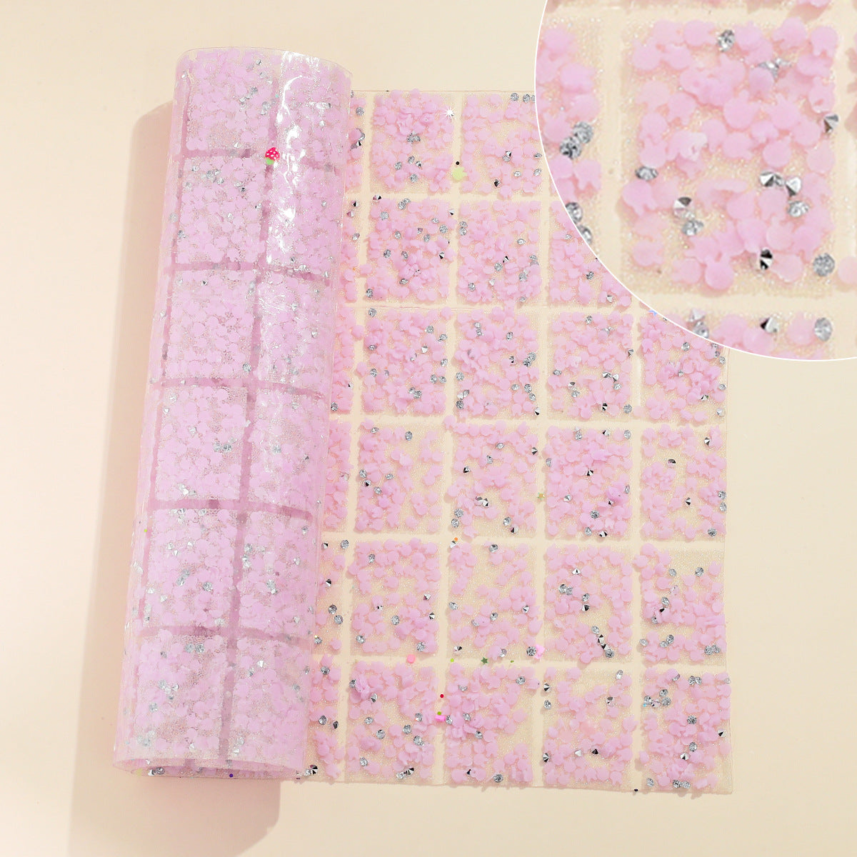 Luminous! 5-Color Geometric special-shaped resin diamond pieces[whole piece 24 * 40cm small square 3 * 4cm]