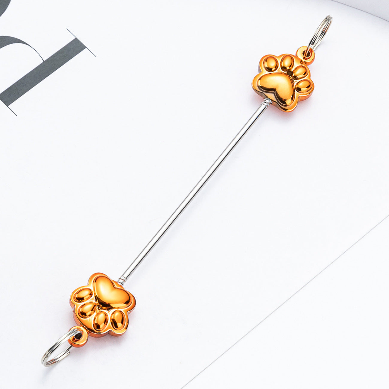 13-Color Creative new DIY beaded pole, multi-color beaded cat claw keychain pole pendant, plastic beaded pole 11.7cm