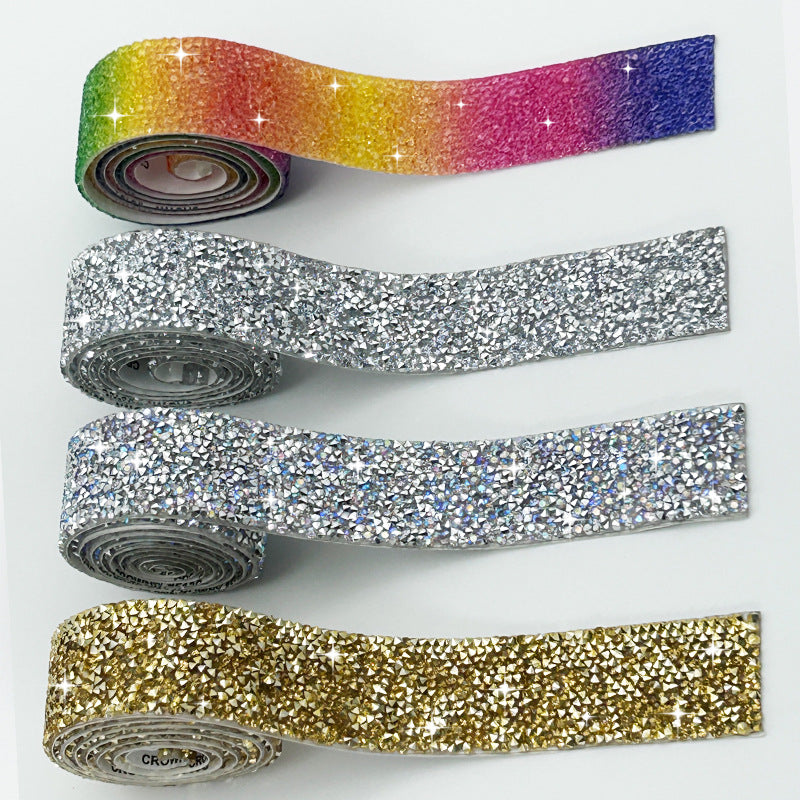 10-Color 4-Size 1 yard(91cm), Resin Diamonds, Diamond Ribbons, Diamond Strips DIY，Sugar diamonds