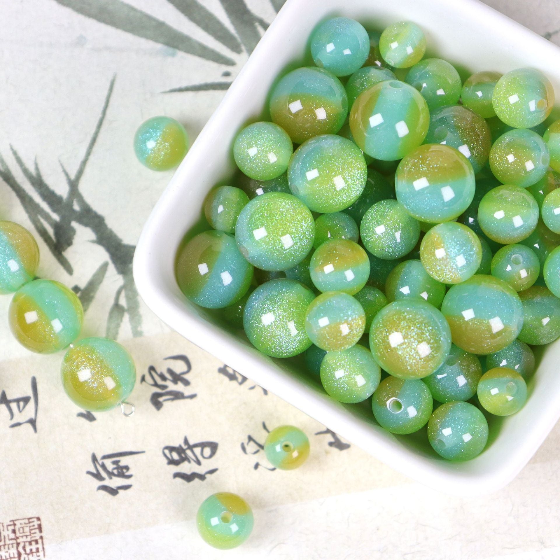 NO.21 Rainbow Candy Resin Beads 彩虹糖