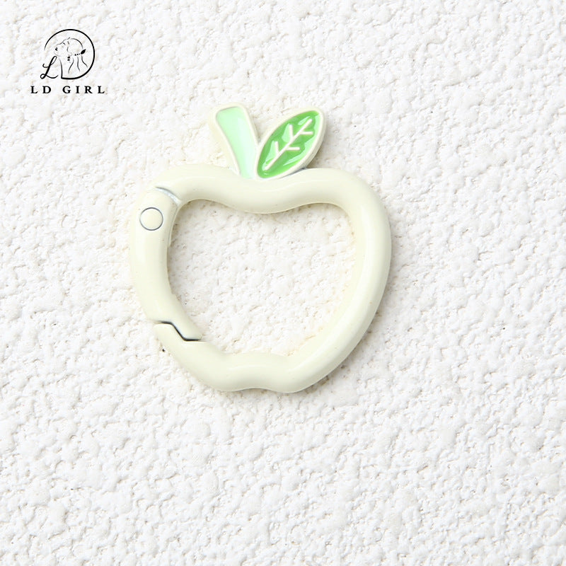 A Apple spring ring, round open ring, keychain