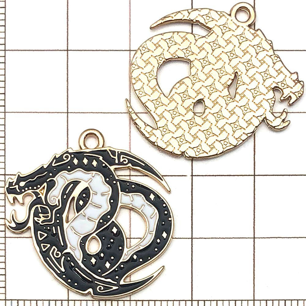 NO.16 Mix 10 black and white alloy dragons