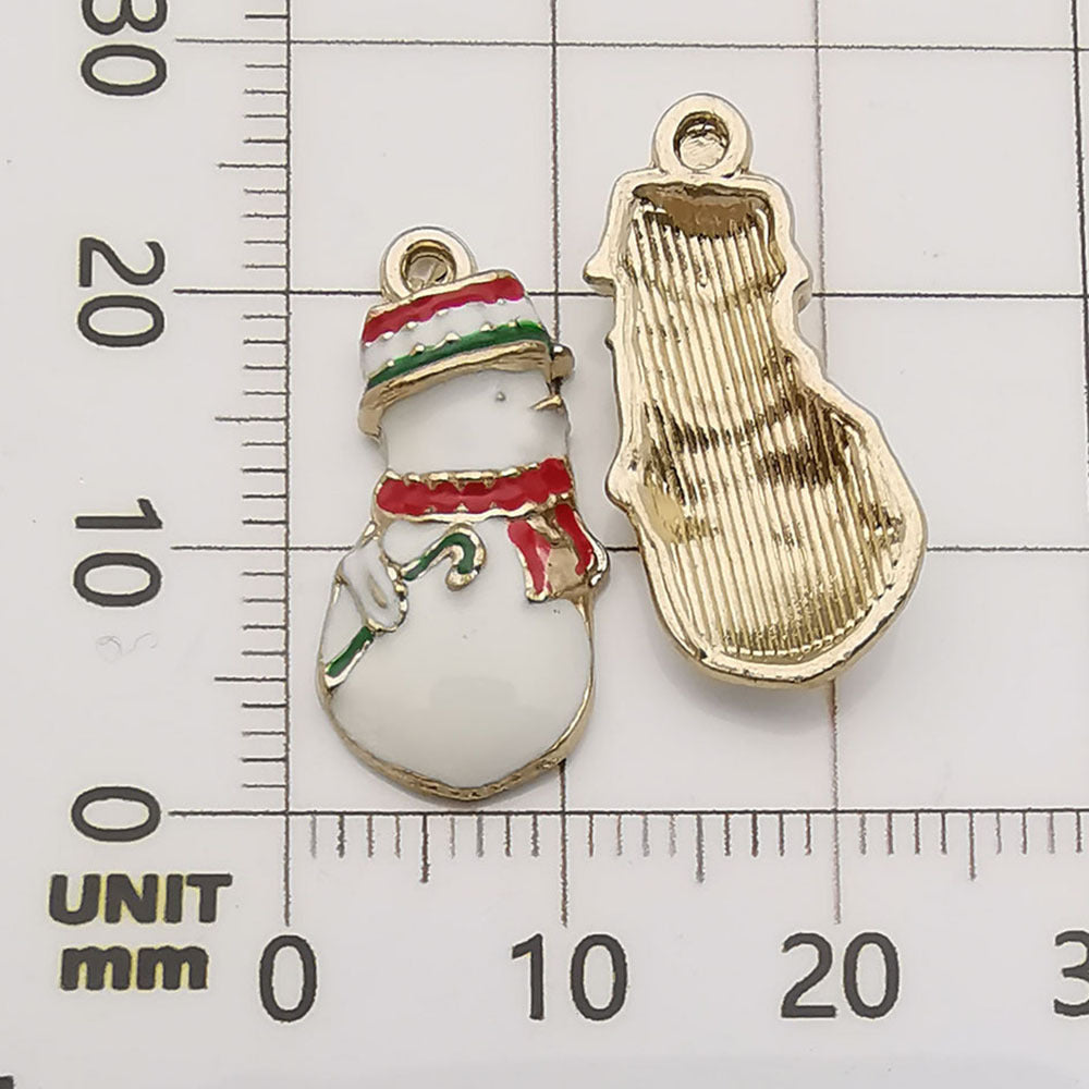 50 assorted gold plated enamel christmas charm