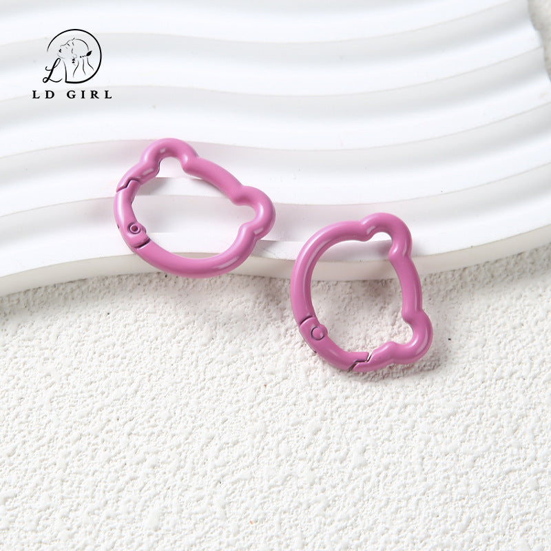 A bear spring buckle, split ring