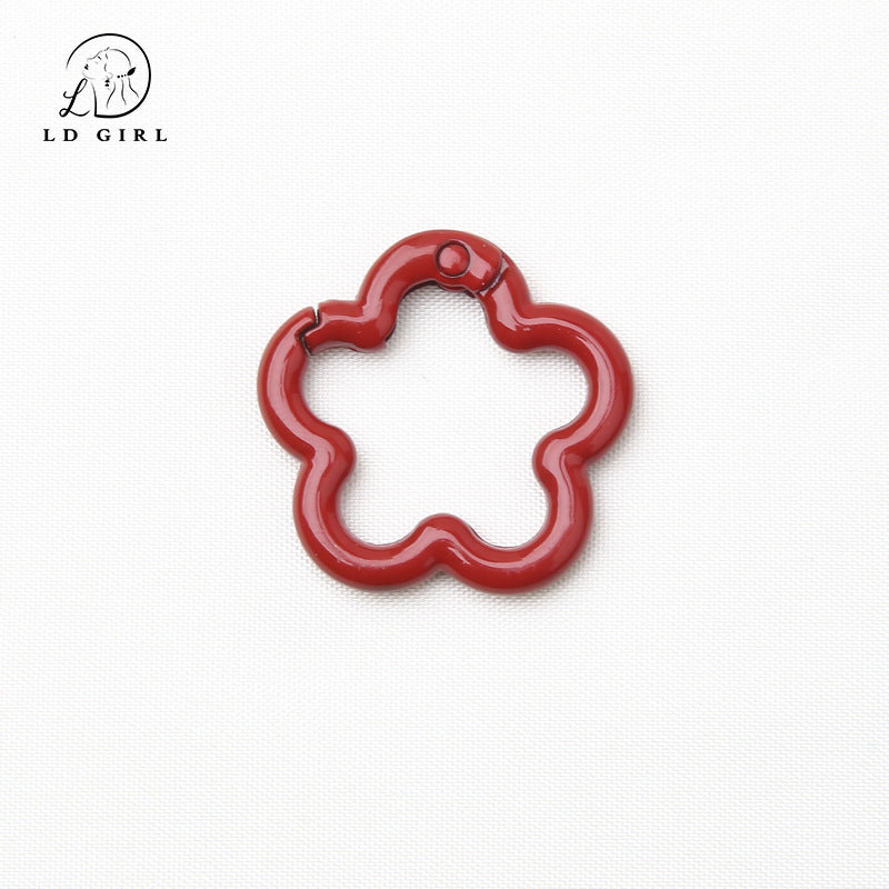 A large flower spring chain, DIY keychain