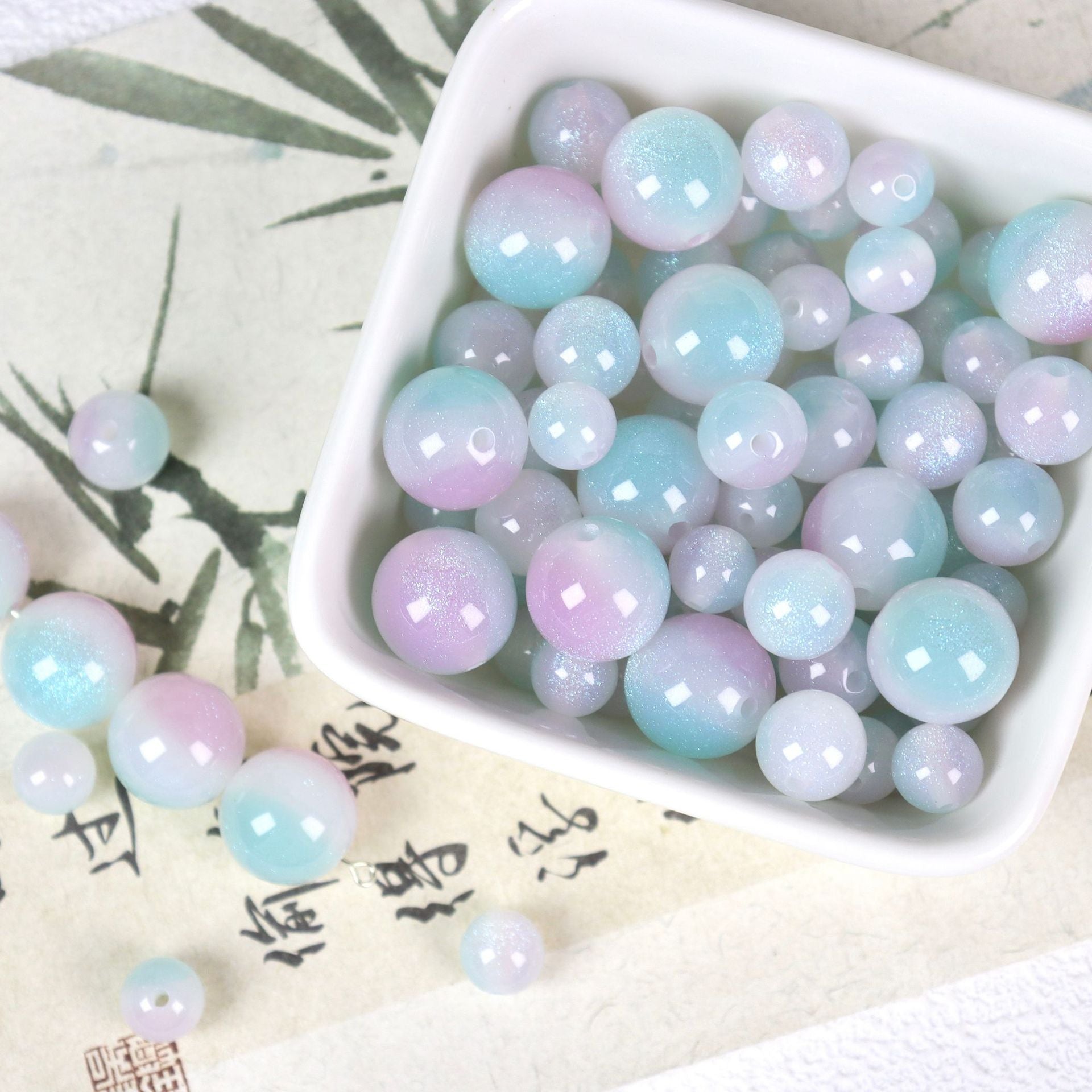 NO.21 Rainbow Candy Resin Beads 彩虹糖