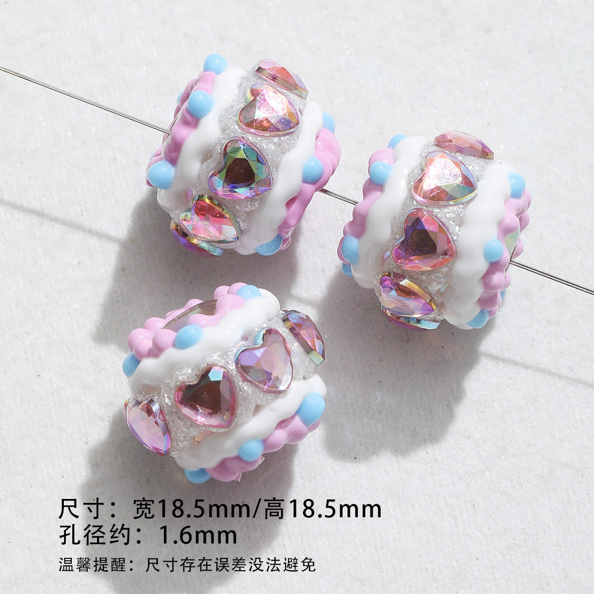 Heavy industry/with drill/hand-painted beads/DIY accessories beads【春日】