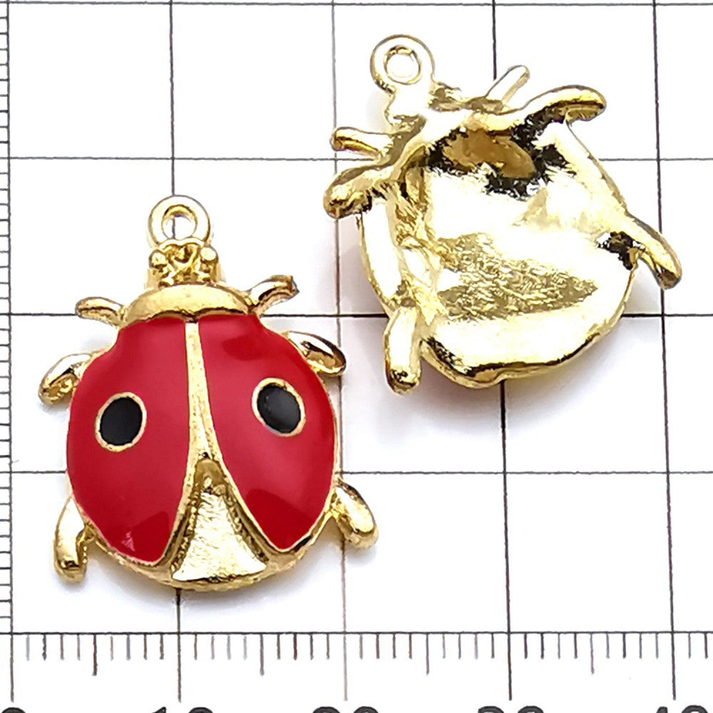 NO.8 Mixed 20  ladybug metal, alloy
