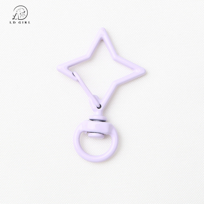 A colorful paint, star spring buckle, DIY handmade jewelry accessories