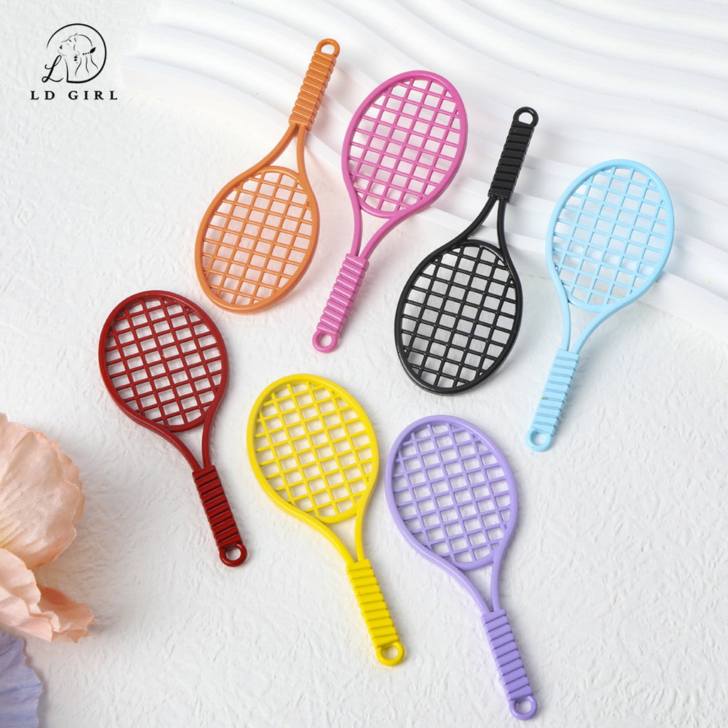 A tennis racket, badminton pendant, jewelry accessories, DIY bracelet, keychain