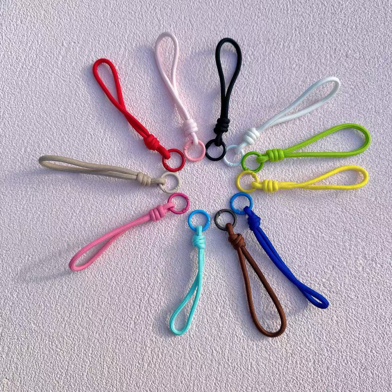 B5 short monochrome knotted mobile phone lanyard/hand-woven/wrist rope/water cup anti-lost rope/