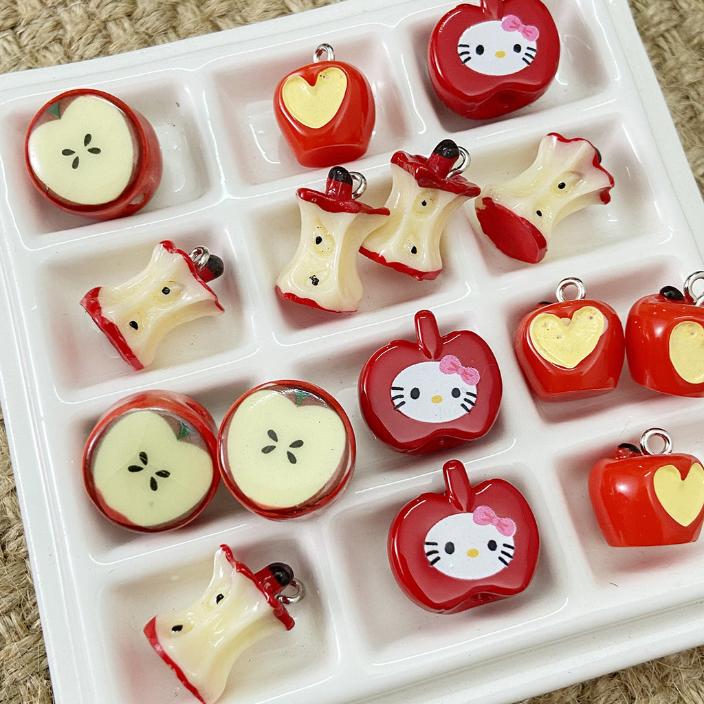 Ceramic/resin/apple pendant/DIY accessories【苹果乐园】