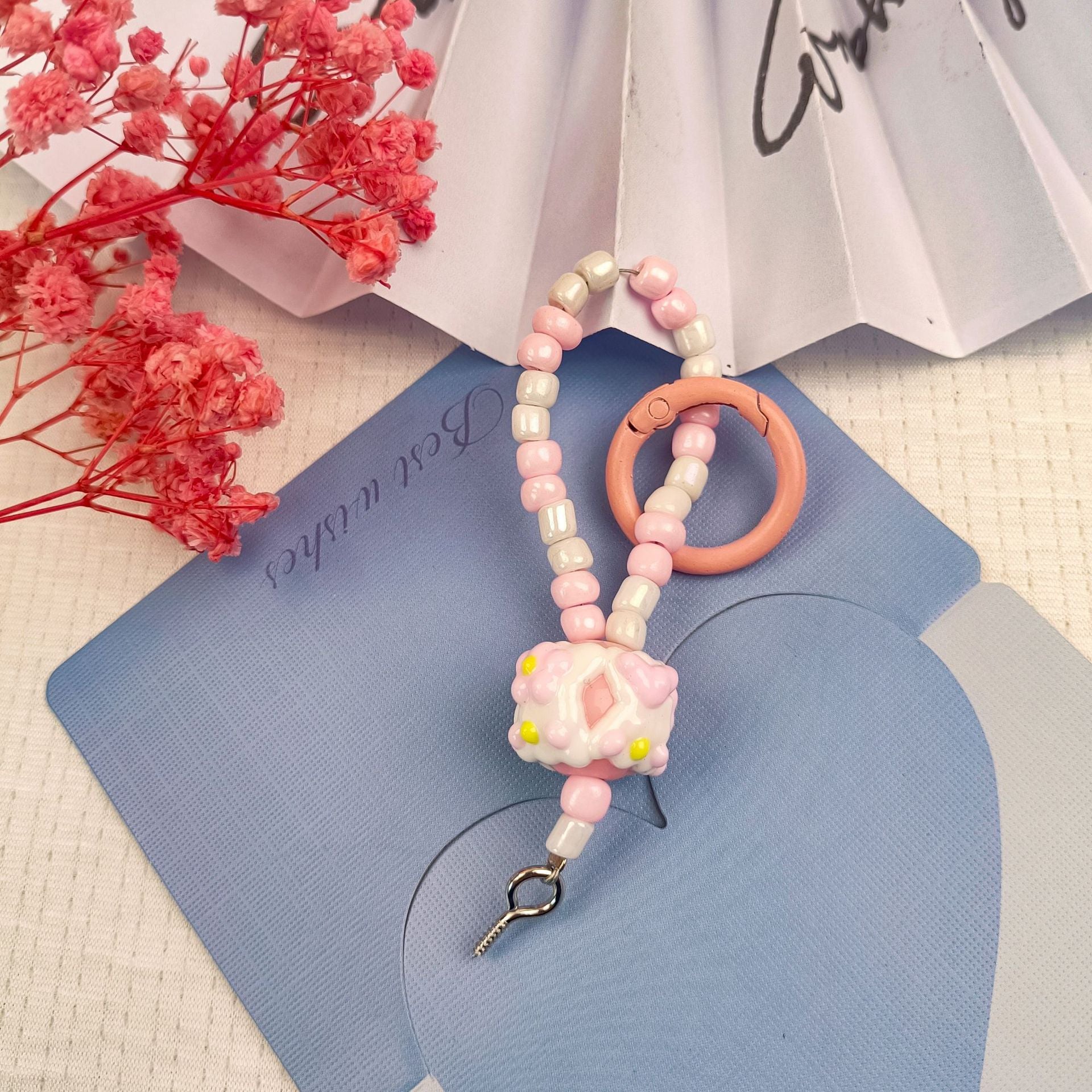 DIY beads, sheep's eye nail accessories, rice bead buckle pendant