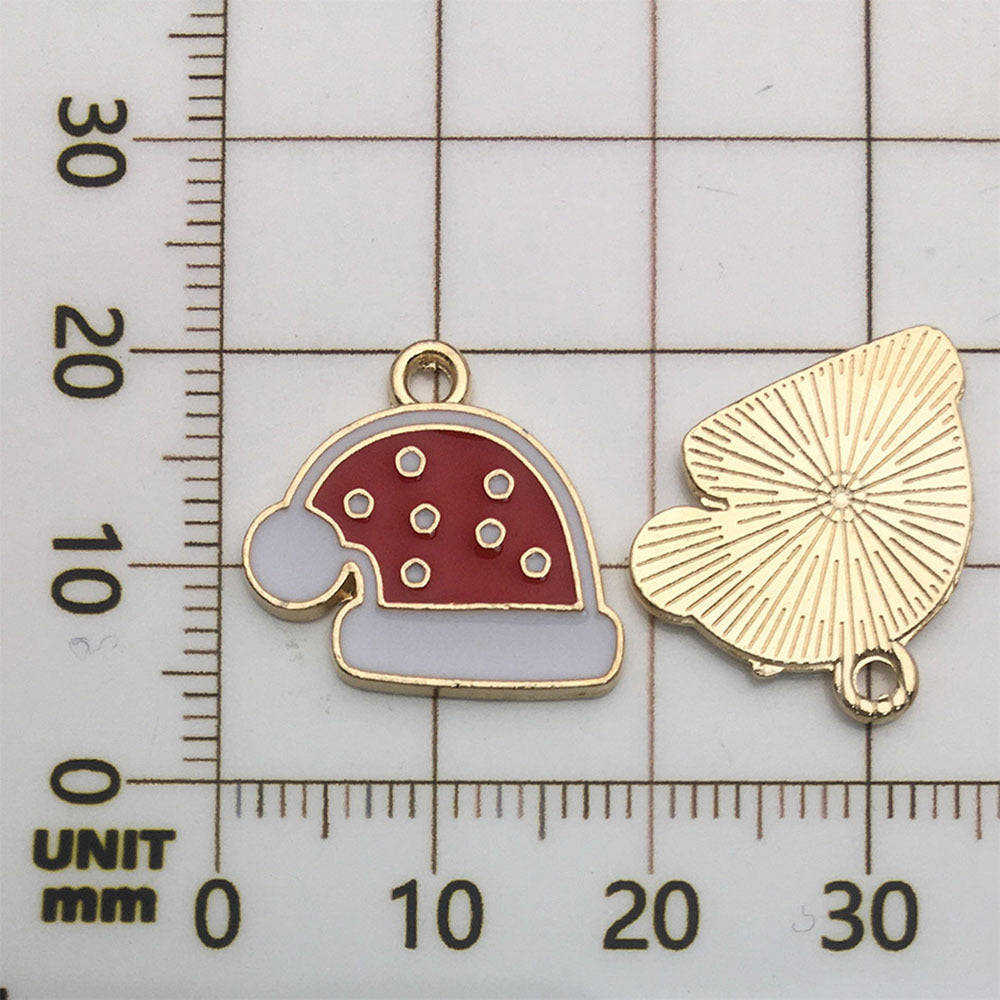 50 assorted gold plated enamel christmas charm