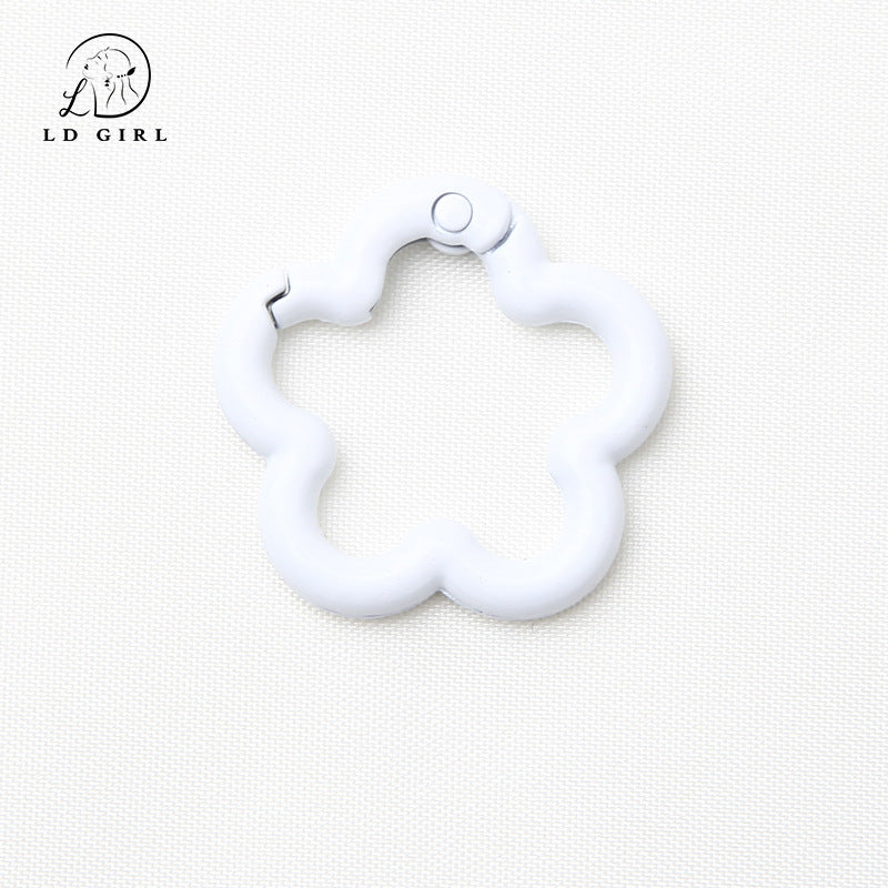 A large flower spring chain, DIY keychain