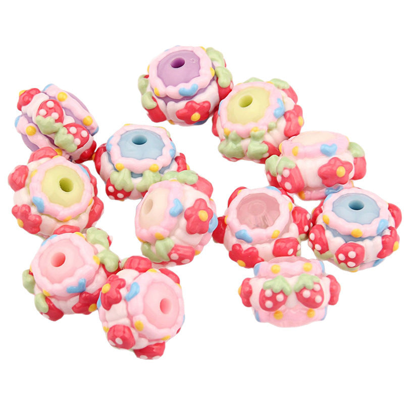 NO.13 Strawberry beads DIY handmade loose beads