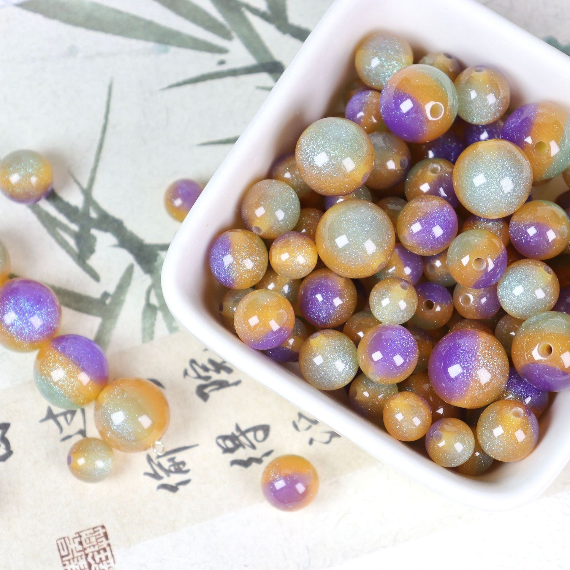 NO.21 Rainbow Candy Resin Beads 彩虹糖