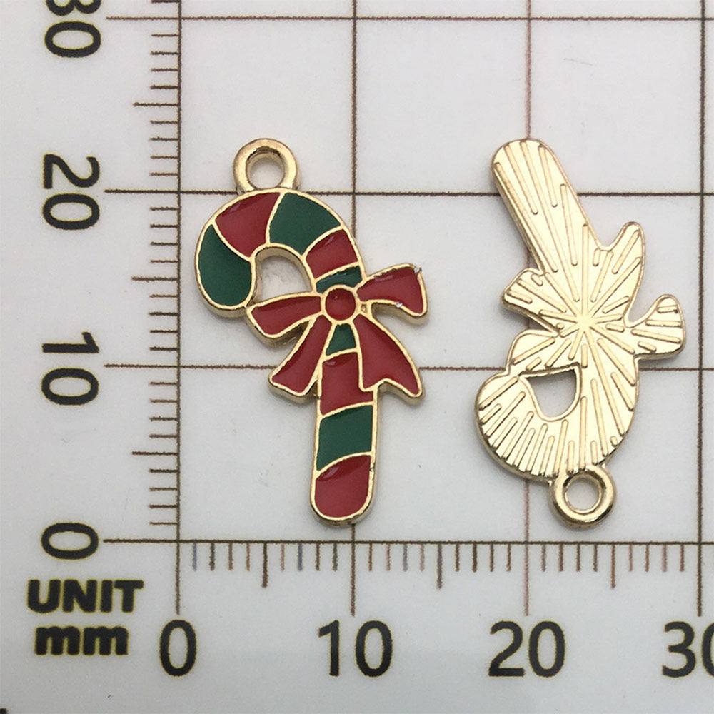 50 assorted gold plated enamel christmas charm