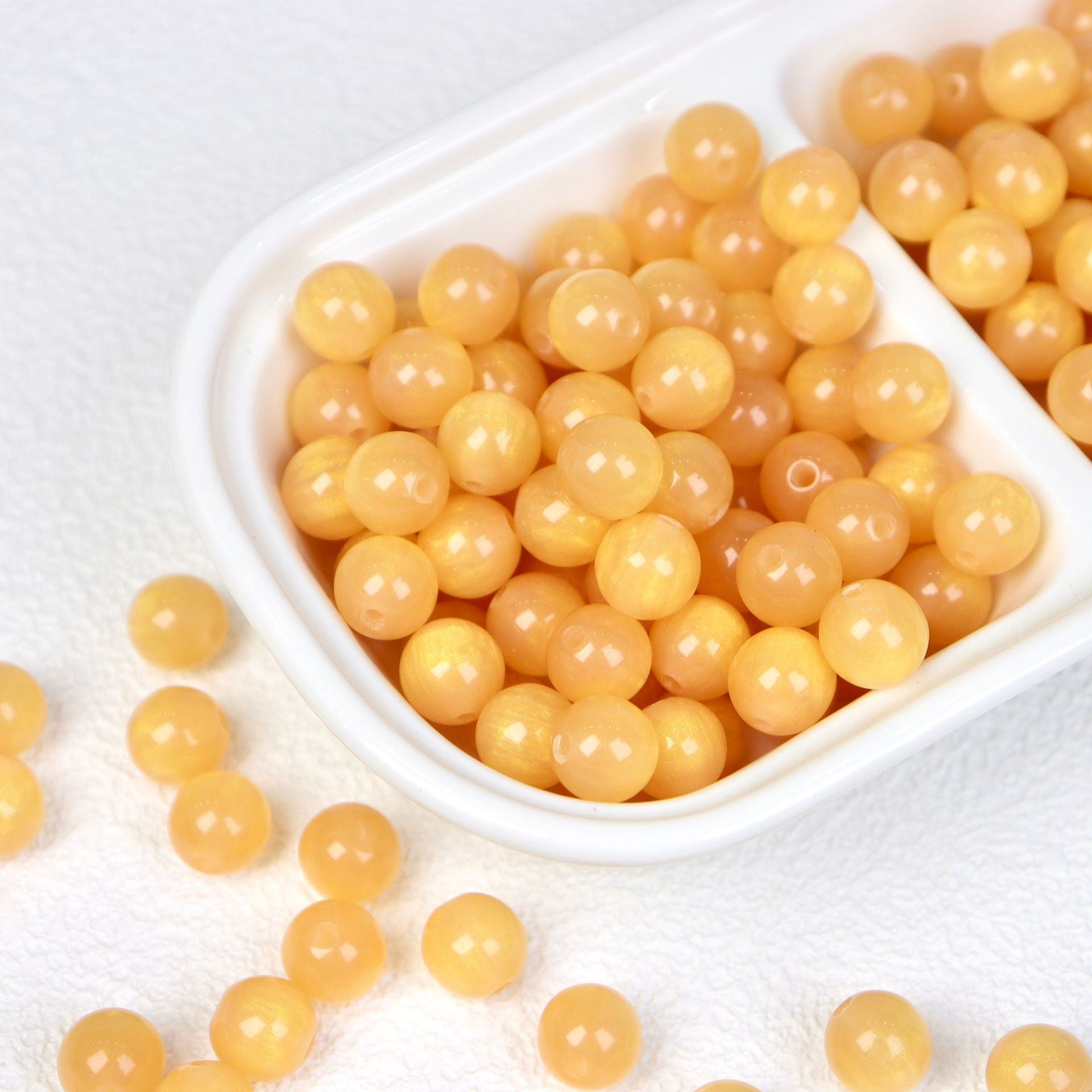 NO.12 Shimmery  rainbow resin beads 鎏金彩虹