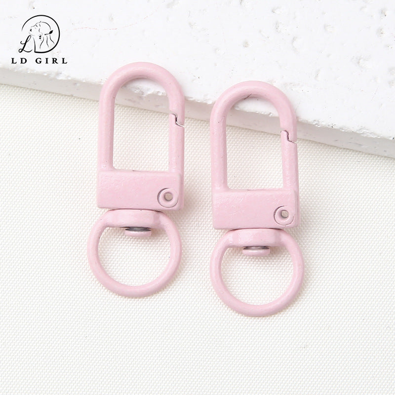 A color alloy paint small door chain, keychain, DIY jewelry accessories