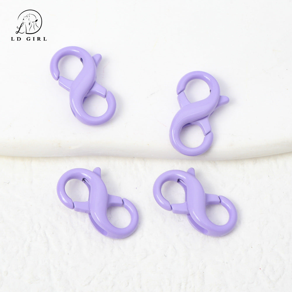 A MOQ5PCS 8-character buckle, spring buckle, double ring buckle, accessories DIY connection buckle