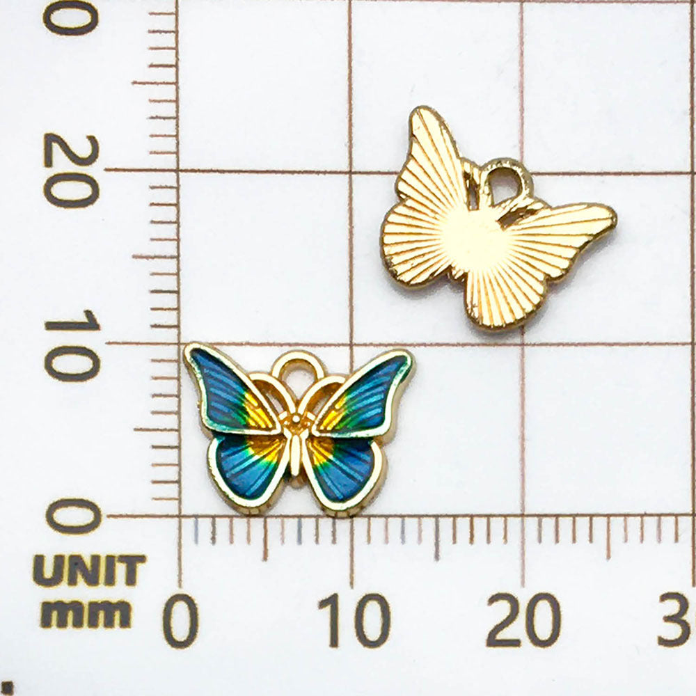 NO.5 Two-tone butterfly pendant charm