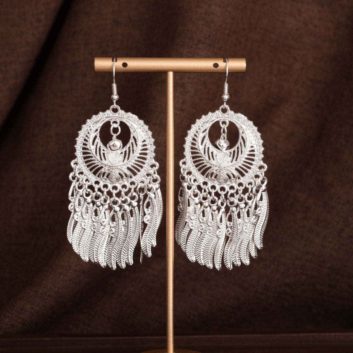 E6,Miao silver earrings