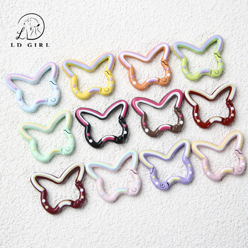 A butterfly spring buckle, DIY buckle, jewelry accessories