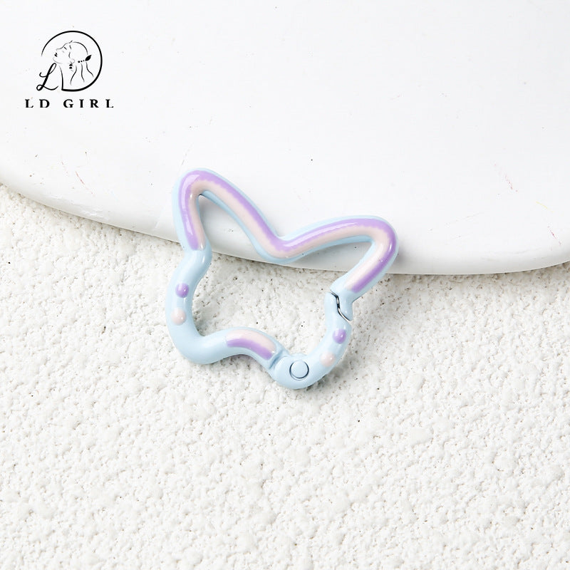 A butterfly spring buckle, DIY buckle, jewelry accessories