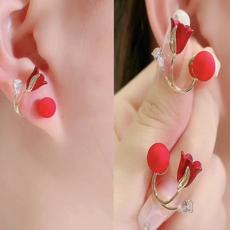 E13,925 Silver Needle Earrings D