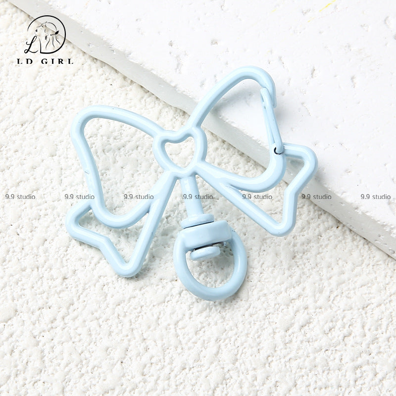 A color paint bow keychain, spring buckle DIY handmade jewelry accessories
