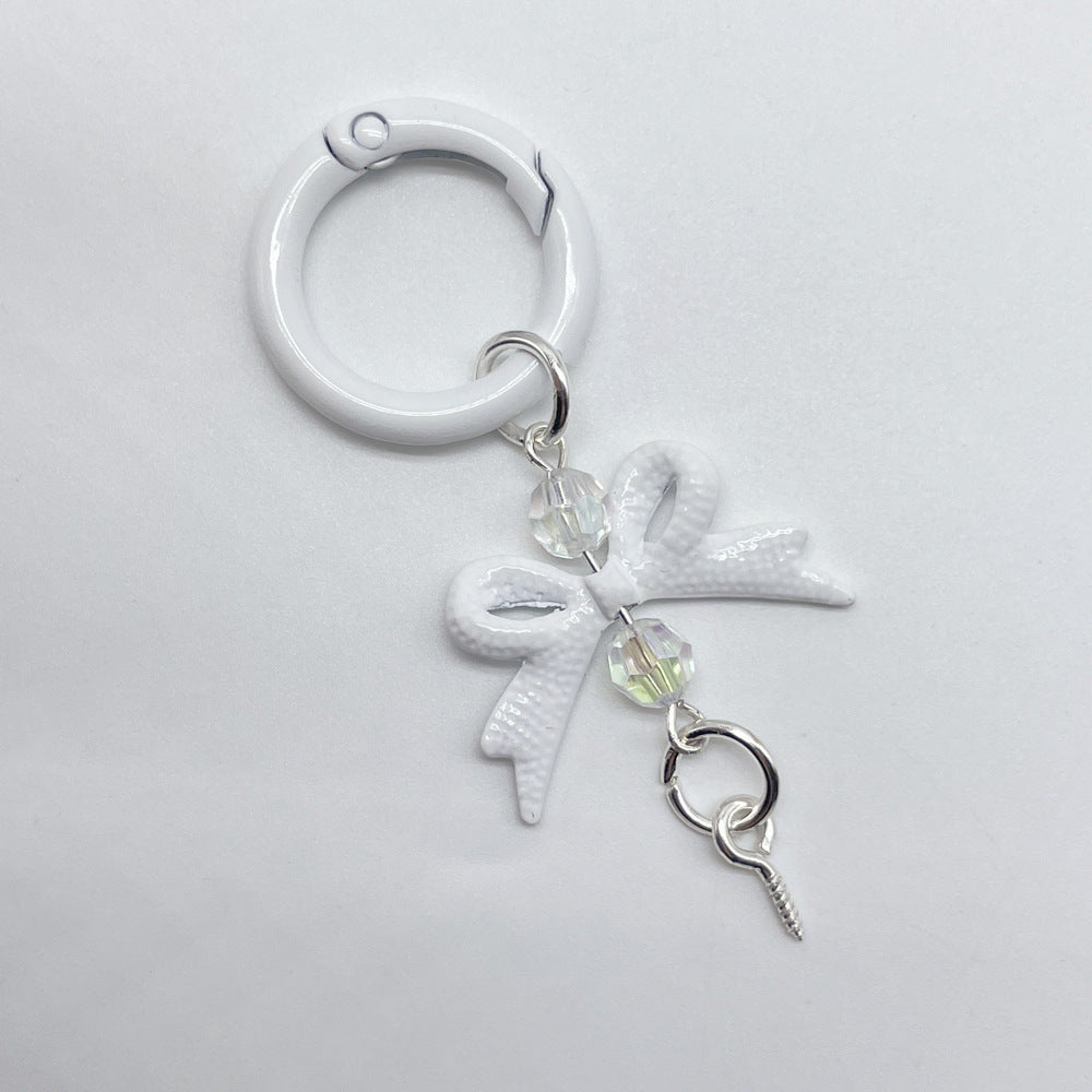 MOQ 50 PCS,Color flower universal rotating spring chain, candy flower key chain, plum blossom spring ring