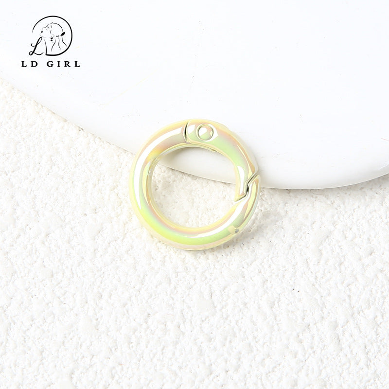 A20mm Colorful Round Spring Buckle, DIY Jewelry Accessories, Spring Ring, Connecting Ring, Keychain, Hanging Buckle