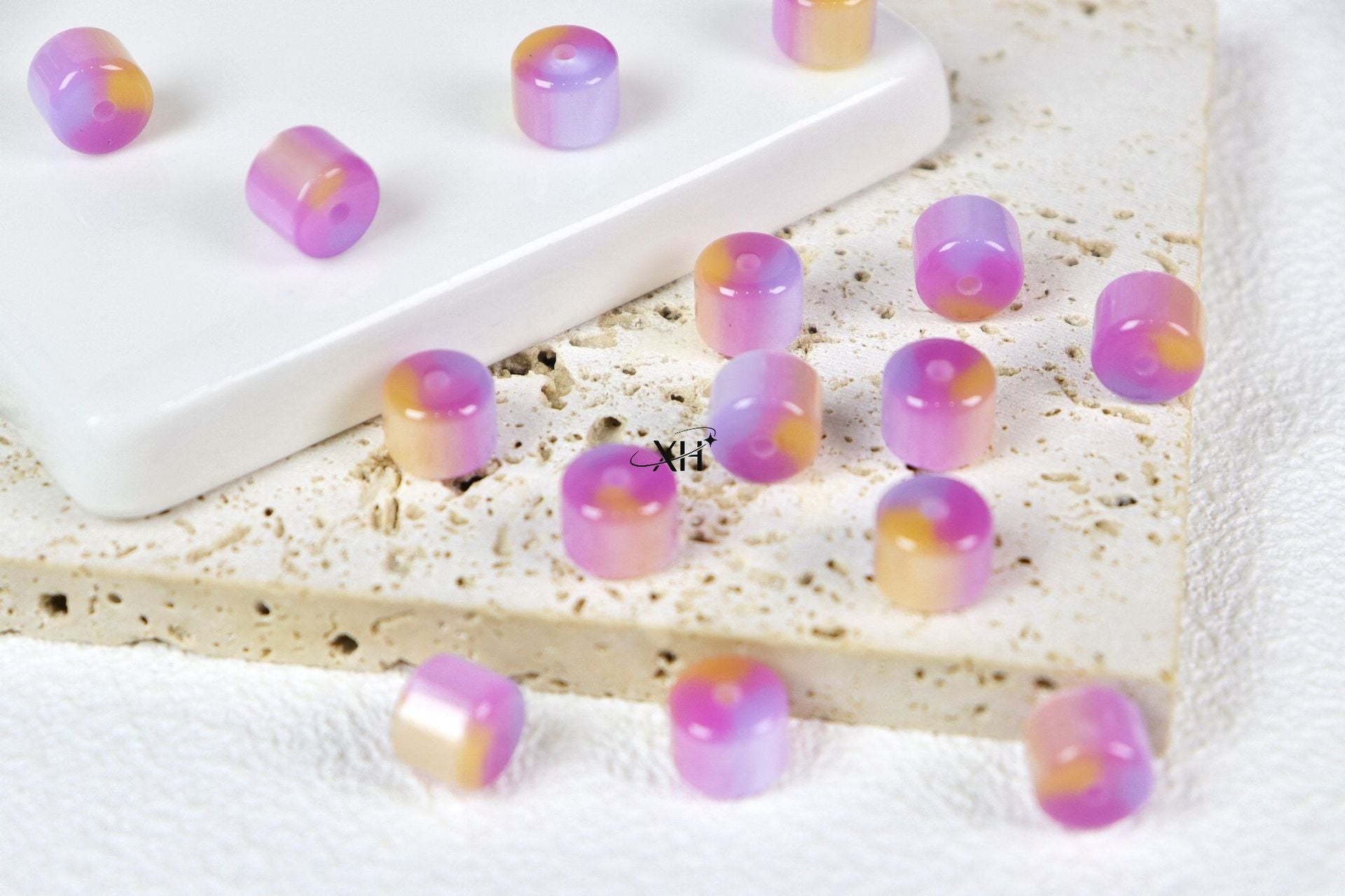 NO.8 Three in one Colors Resin Beads B 三分春桶珠