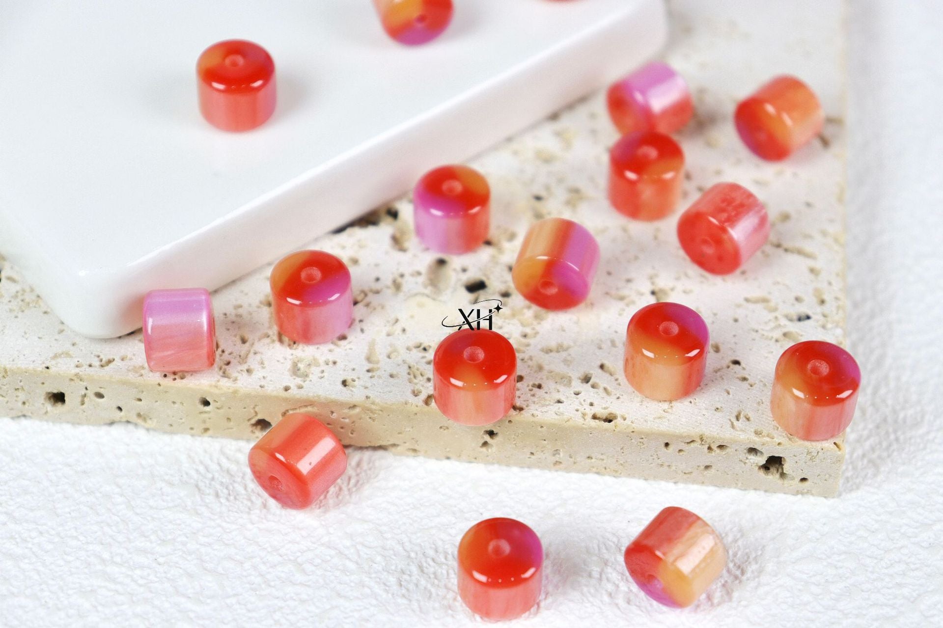 NO.8 Three in one Colors Resin Beads B 三分春桶珠