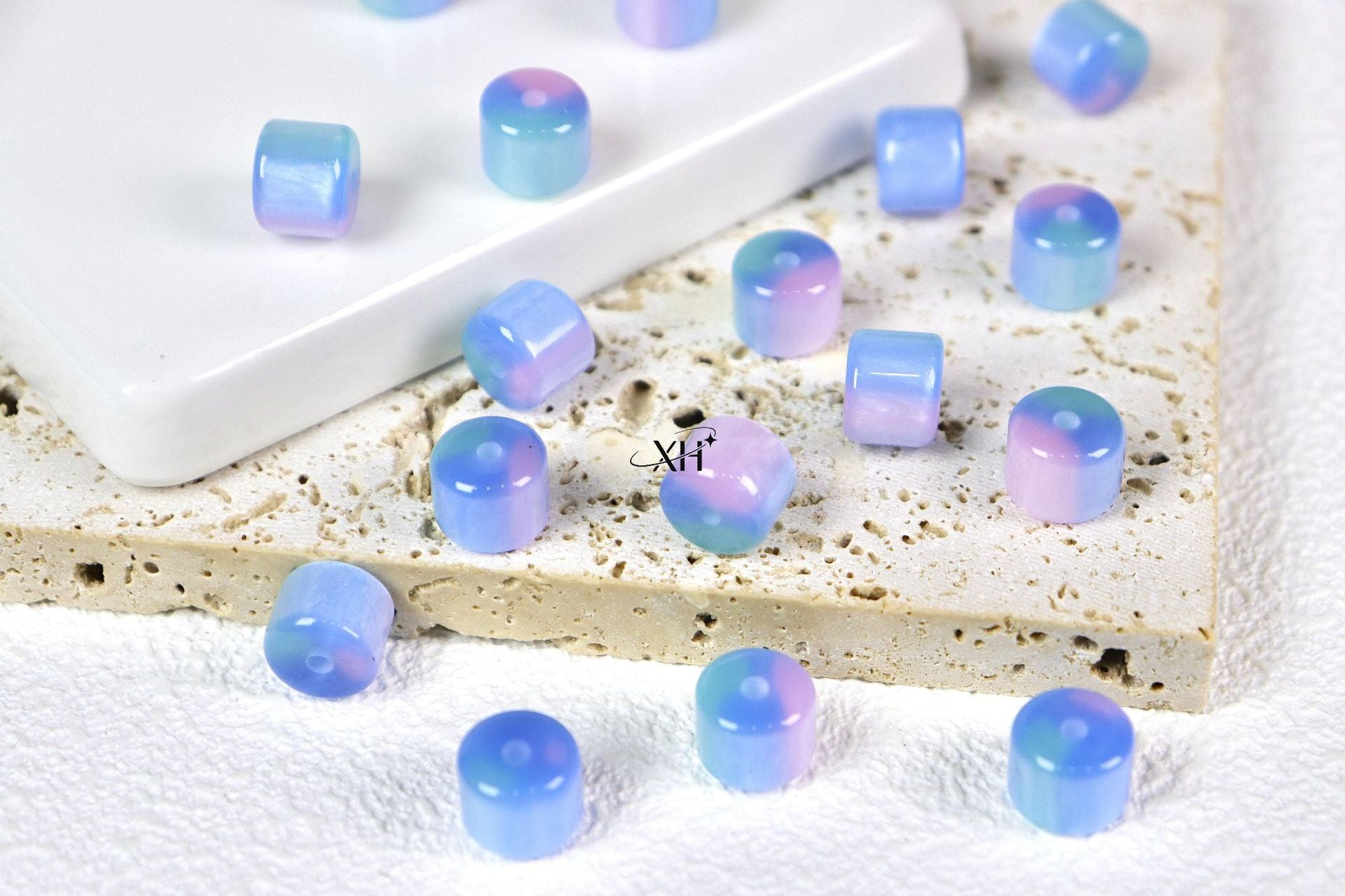 NO.8 Three in one Colors Resin Beads B 三分春桶珠