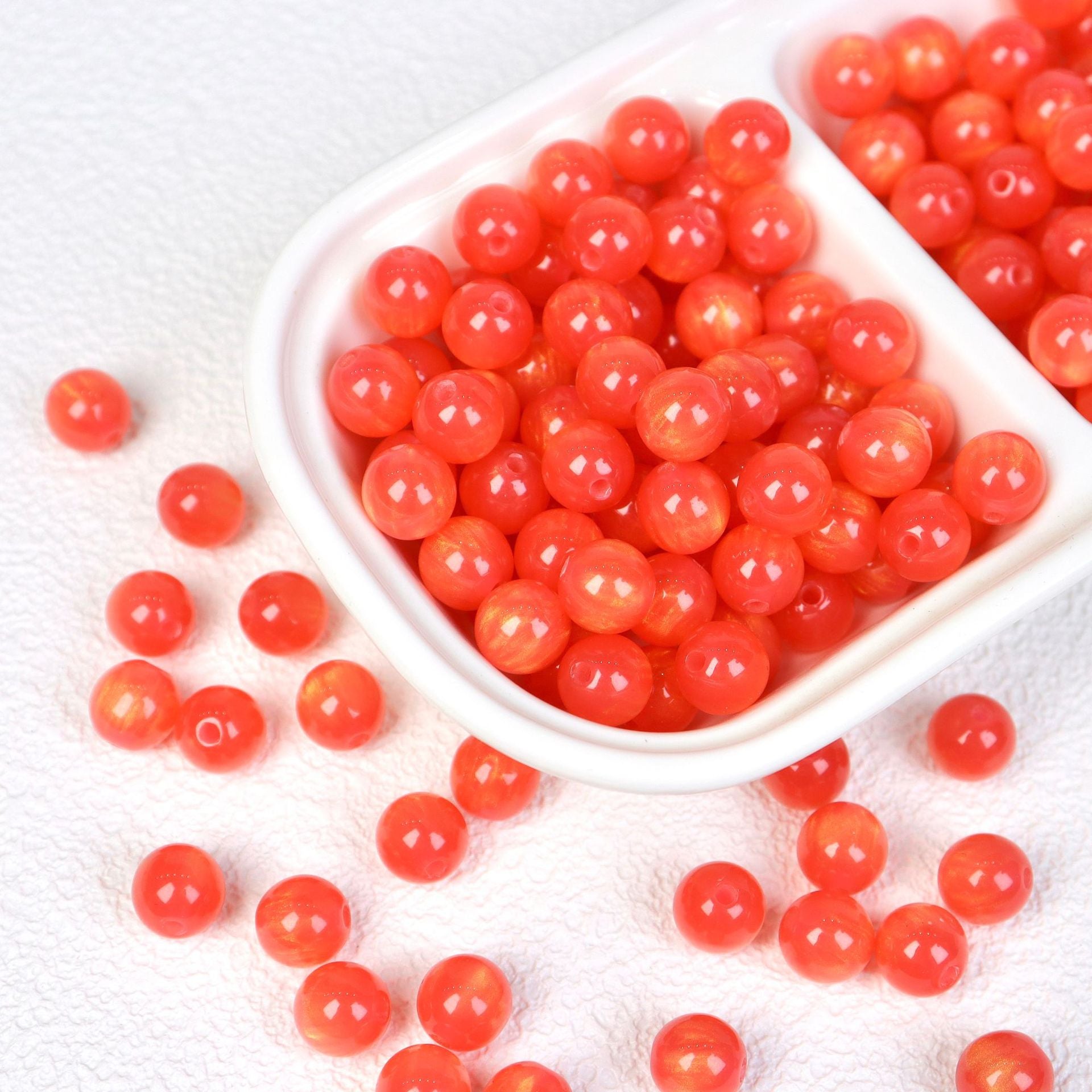 NO.12 Shimmery  rainbow resin beads 鎏金彩虹