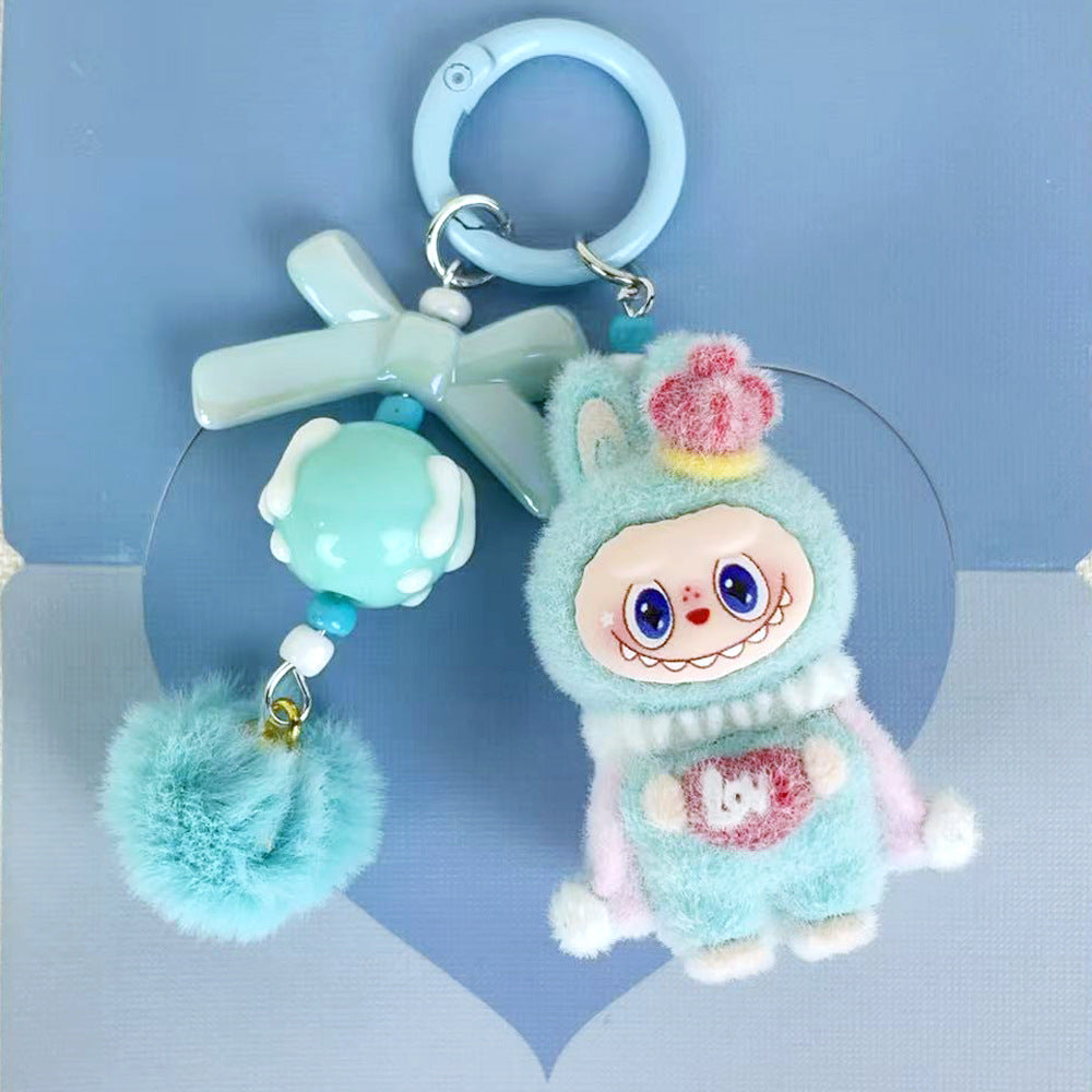 Flocking Rabbit King Crown, Rab DIY Keychain Pendant