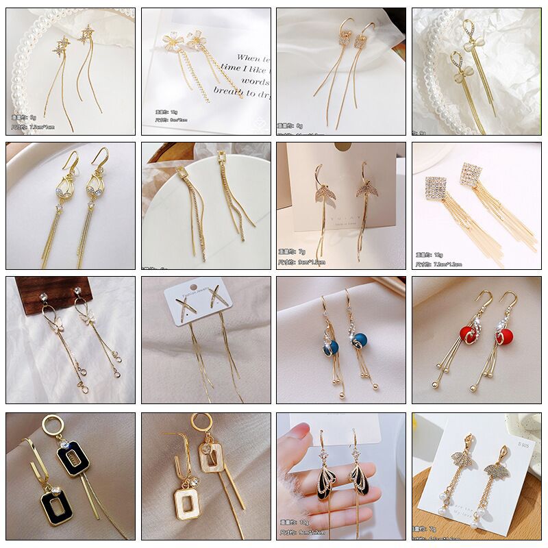 E13,925 Silver Needle Earrings D