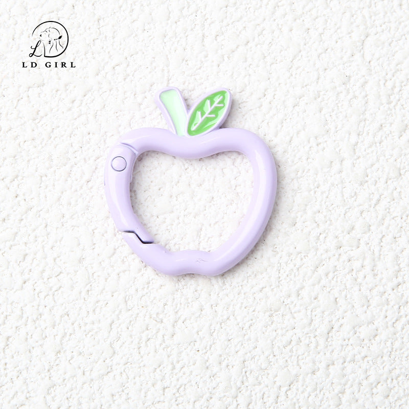 A Apple spring ring, round open ring, keychain