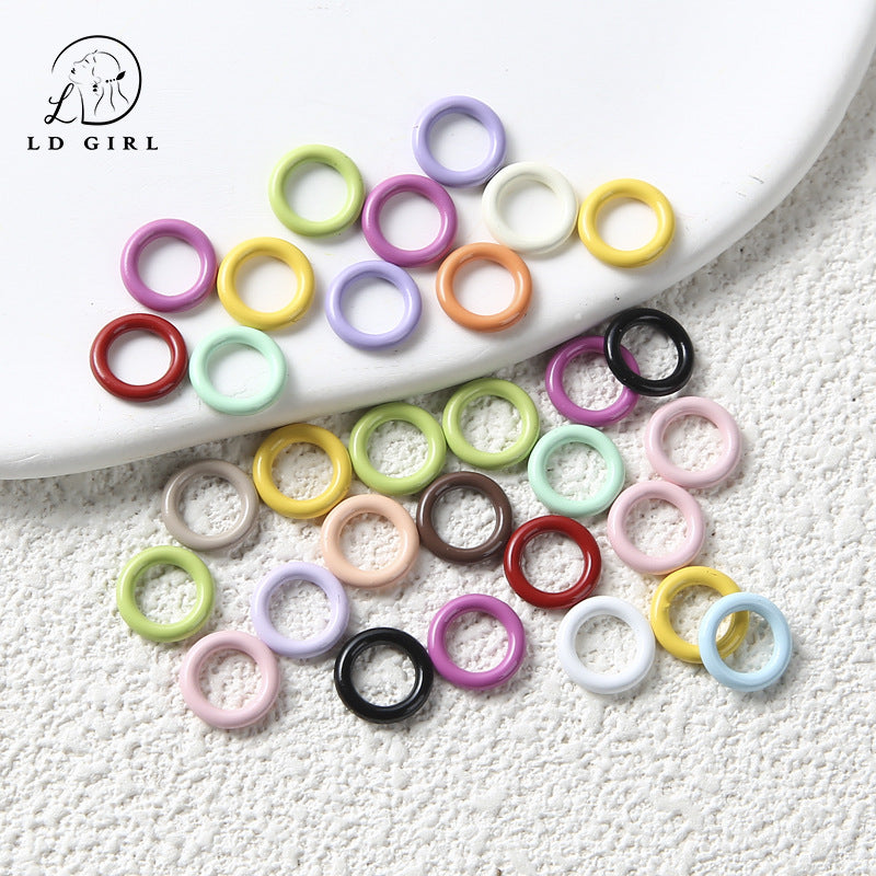 A Non-openable, paint DIY closed ring, connecting ring, accessories