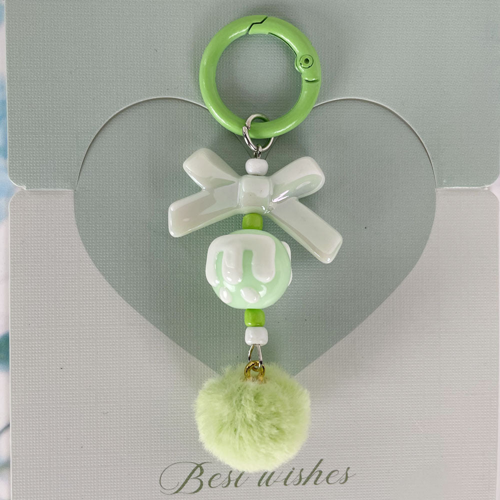 Handmade keychain, mobile phone chain, DIY bow bag hanging.