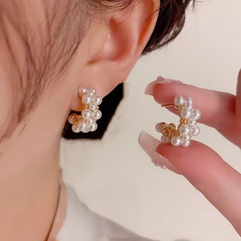 E14,S925 Silver Needle Earrings C