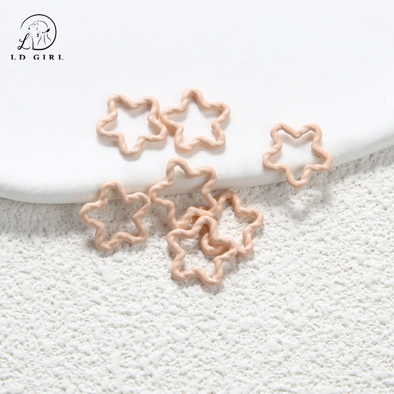 A color paint, pentagram closed ring, DIY accessories