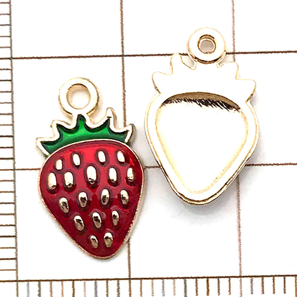 NO.9 Mixed 20 red gold plated enamel charm metal, alloy