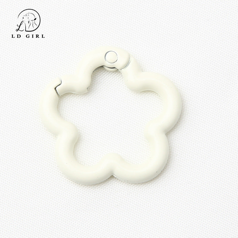 A large flower spring chain, DIY keychain